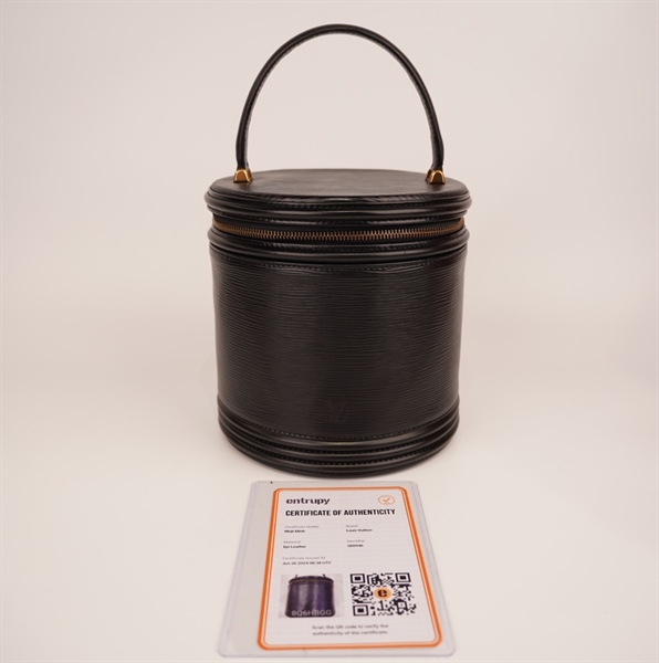 Túi trụ LV vân đen KG+