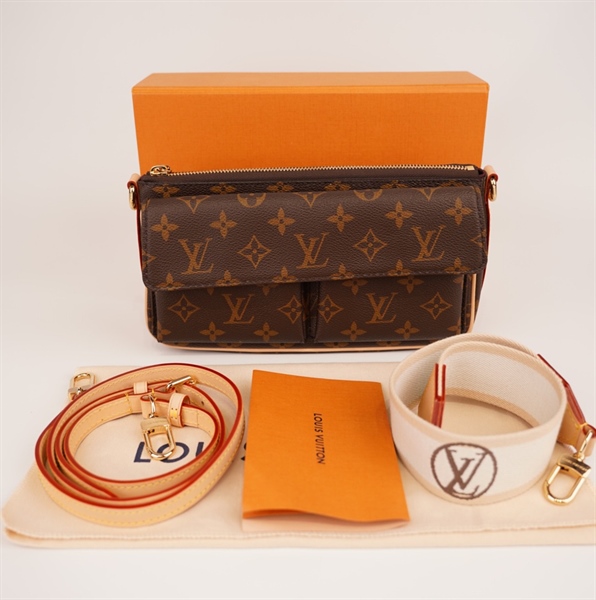 Túi LV hoa nâu 2 túi nhỏ+
