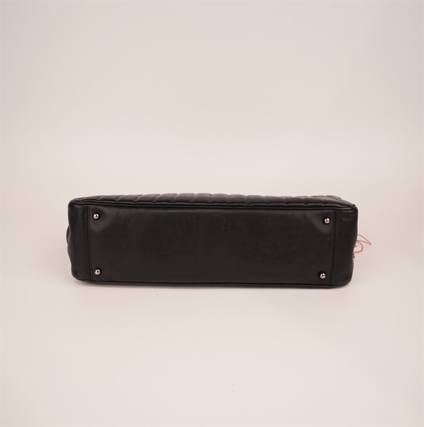 Túi Chanel chữ nhật đen vân dọc KG+