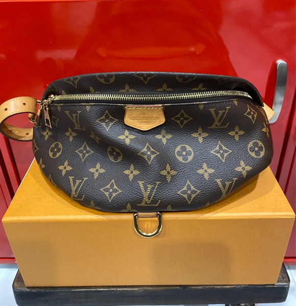 Túi LV belt bag hoa nâu