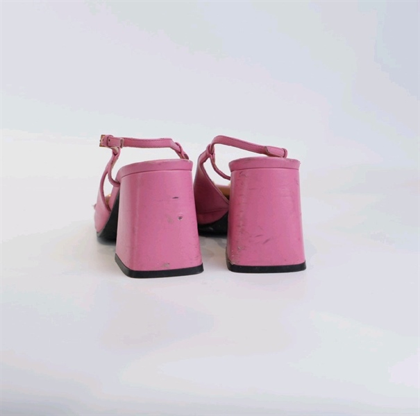 Giày GG cao gót Horsebit màu hồng size 36 KG+