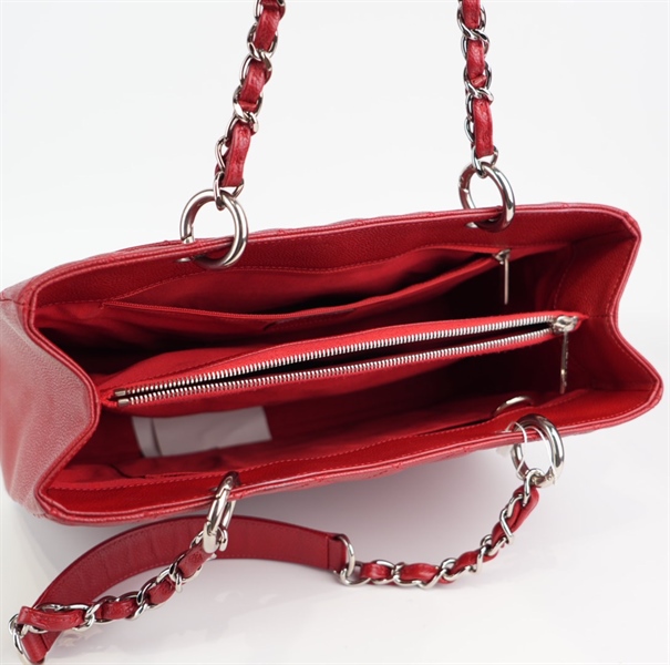 Túi Chanel tote màu đỏ sz 32cm KG+