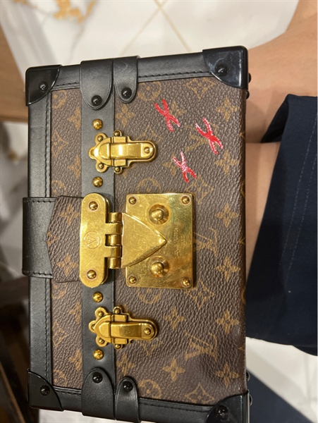 Túi LV trunk hoa nâu KG+