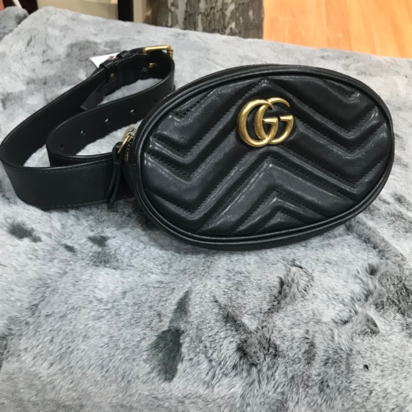 Túi bumbag GG vân đen +