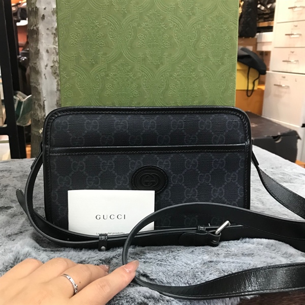 Túi hộp GG xanh đen 22cm+