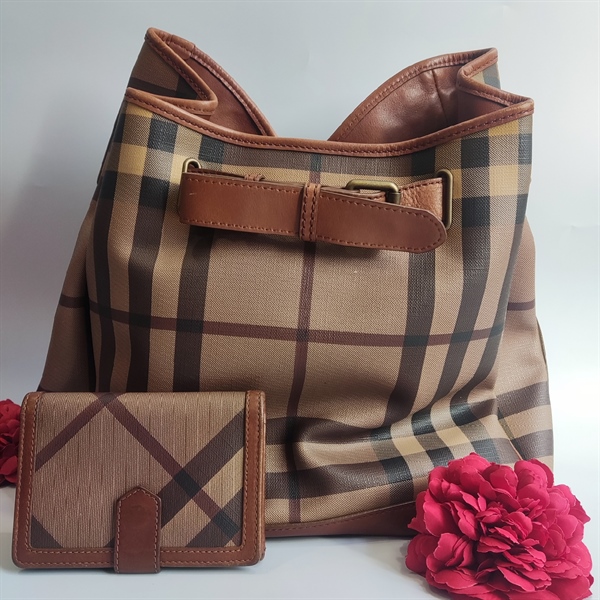 Túi BBR tote nâu kèm ví KG+