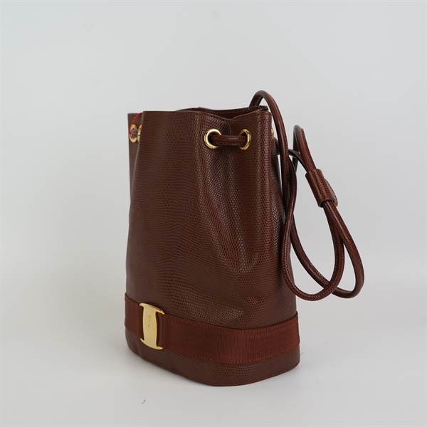 Túi salvatore dây rút màu nâu KG+