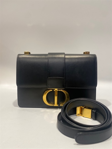 Túi Dior đen khóa vàng KG+