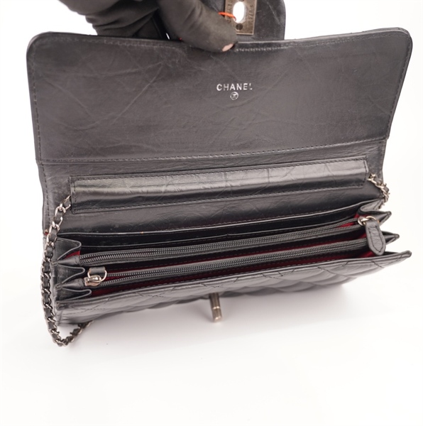 Túi Chanel kẹp nách chữ nhật đen dài ++