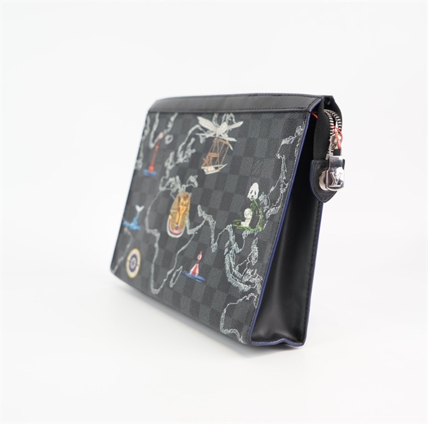 Túi LV clutch đen KG+