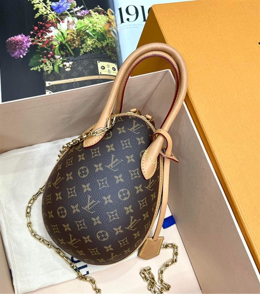 Túi LV Egg hoa nâu +