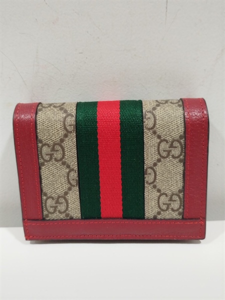 Ví GG Xám Viền Đỏ Phối Xanh Rêu+