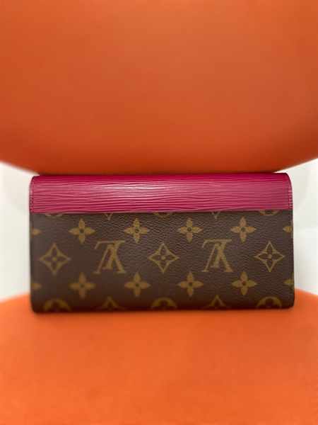 Ví LV Dỏ Phối Hoa Nâu+