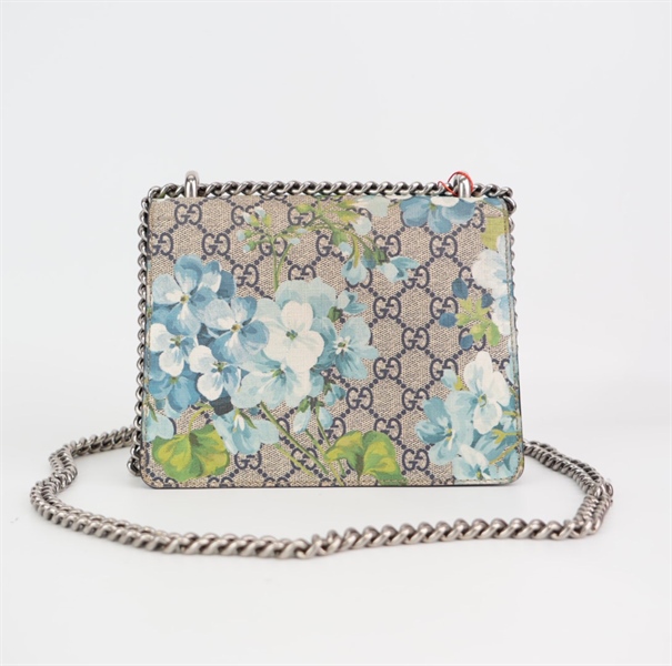 Túi GG đầu rồng nâu lòng xanh 19cm+