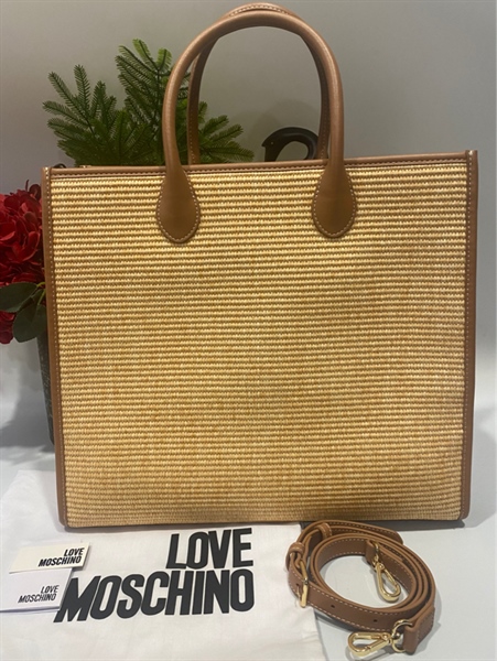 Túi Love Moschino nâu vàng KG+