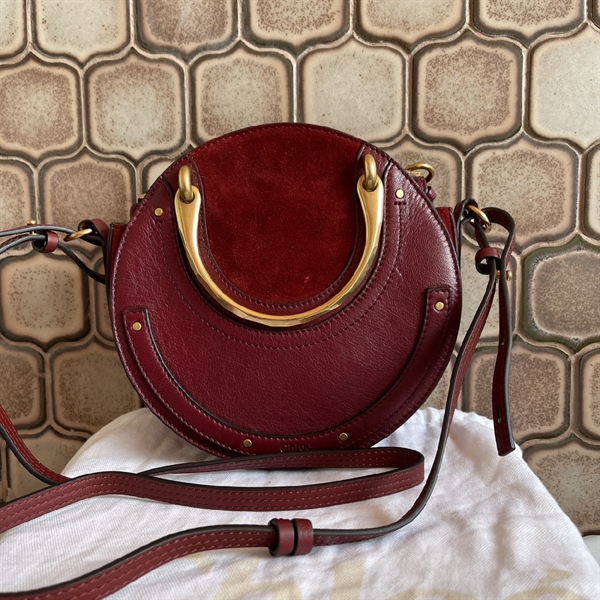 Túi CHLóe Tròn Đỏ Đô+