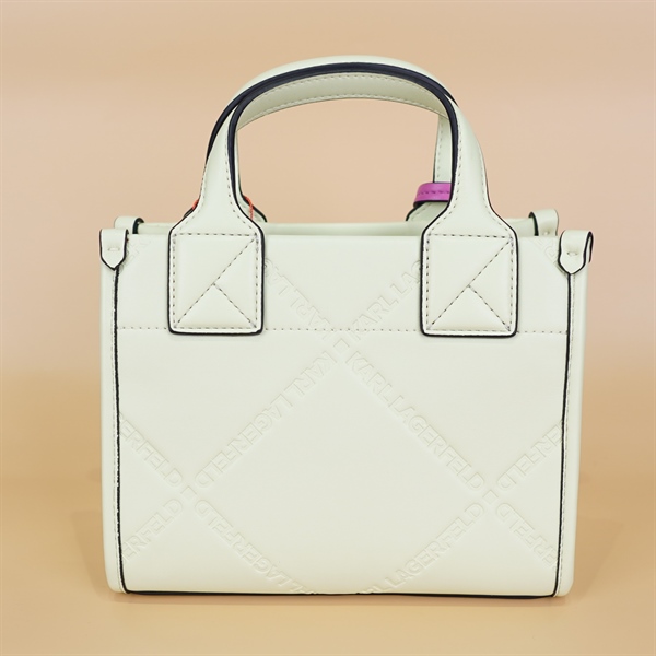 Túi xách Karl Lagerfeld xanh charm hồng KG+