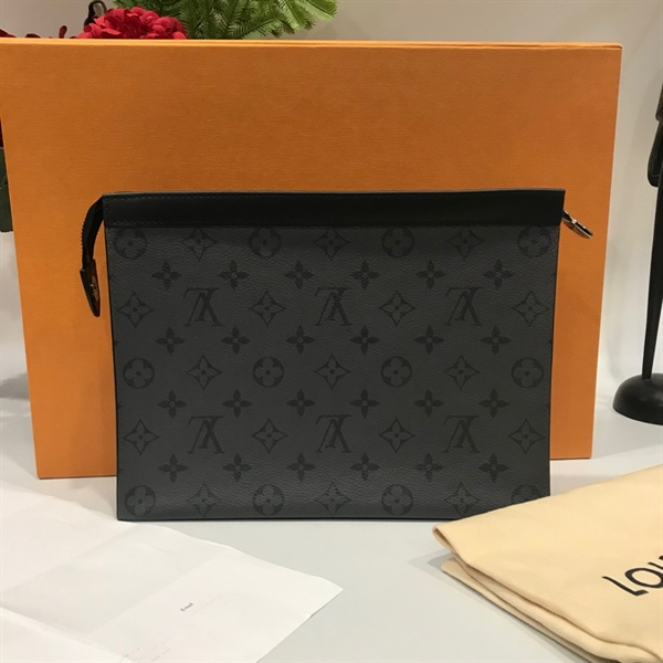 Túi LV clutch đen KG+