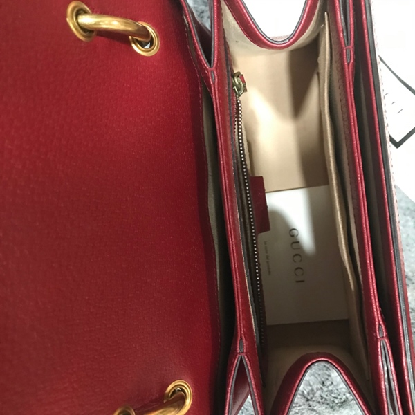 Túi xách GG bee màu xám viền đỏ +