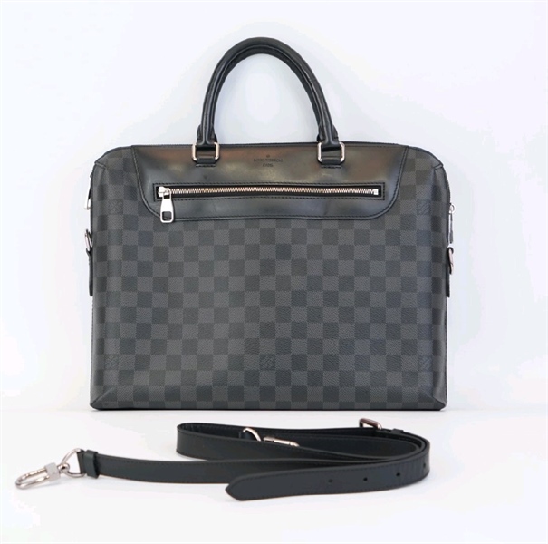 Túi LV ô vuông đen KG+