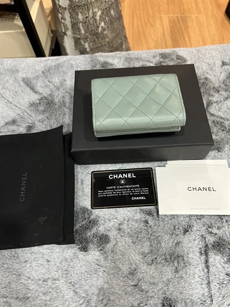 Ví chanel xanh ngọc +