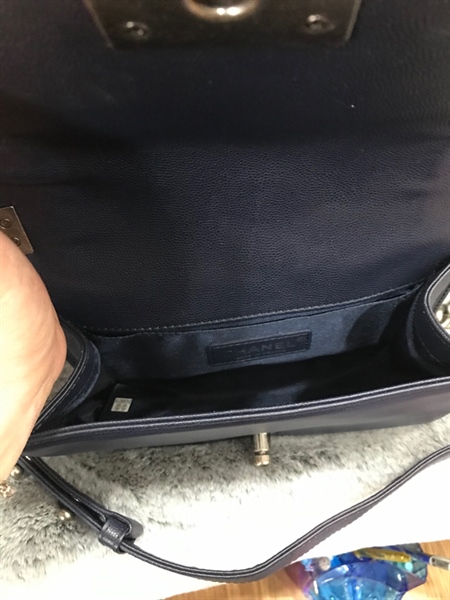 Túi Chanel Boy xanh đen KG+