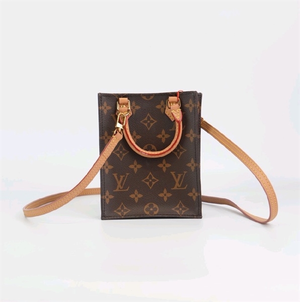 Túi LV Petit Sac Plat hoa nâu KG+