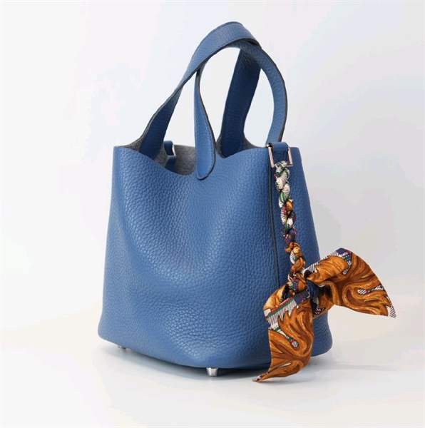 Túi Hermes màu xanh dương kèm ổ khoá KG+