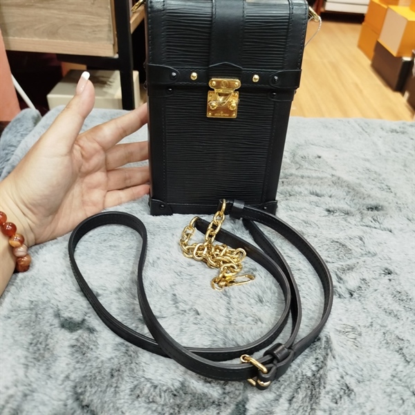Túi LV Trunk đứng đen +