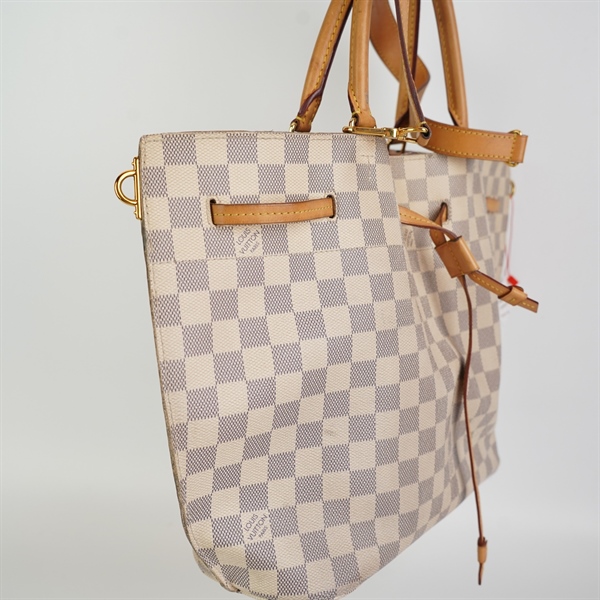 Túi LV ô vuông trắng kem KG+