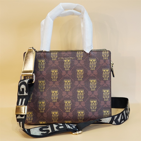 Túi Xách Karl Lagerfeld Nâu Hình Người KG+