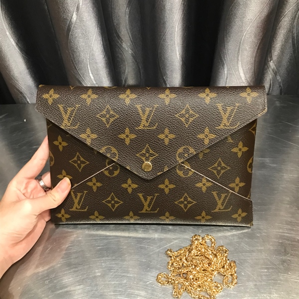 Túi LV lòng hồng xích vàng +