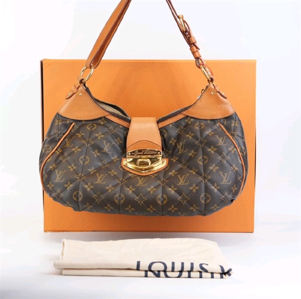 Túi LV kẹp nách hoa nâu KG+