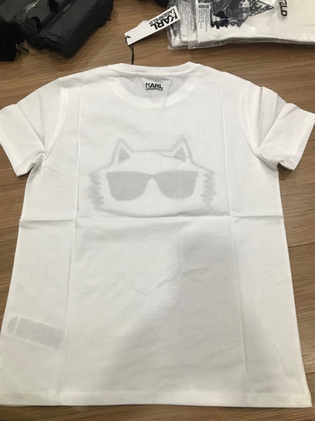 Áo Karl lagerfeld trắng hình mèo size S KG+