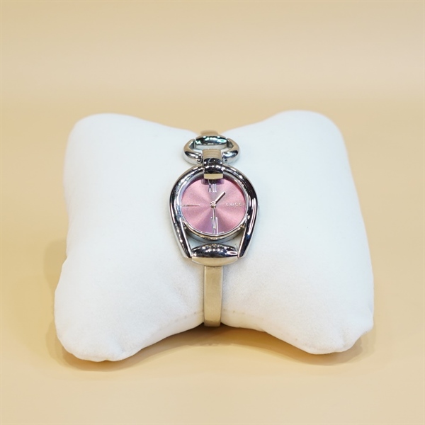 Đồng hồ nữ GG mặt tròn ruby hồng KG+