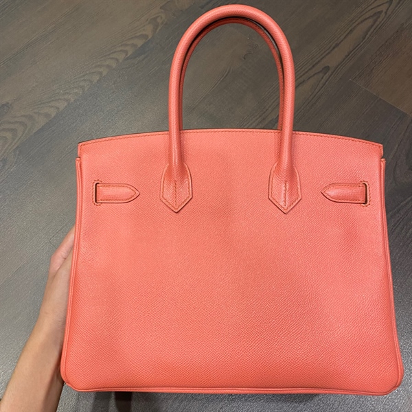 Túi Hermes hồng Epsom ổ chìa KG+l