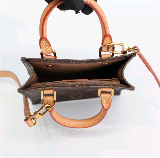 Túi LV Petit Sac Plat hoa nâu KG+
