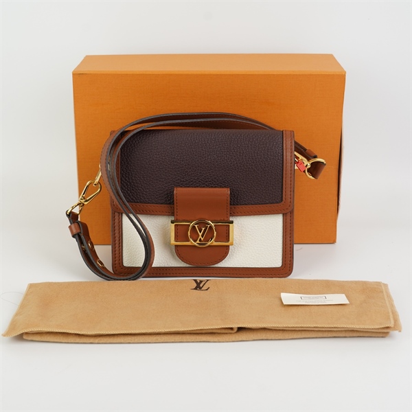 Túi LV dauphine đen trắng nâu KG+