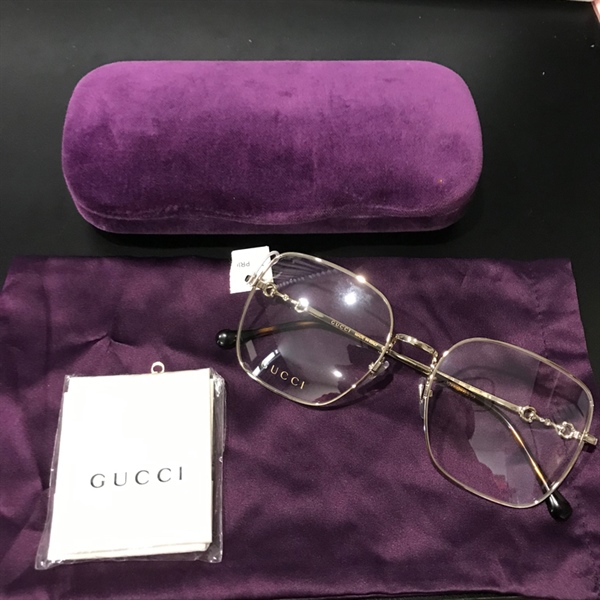 Kính Gucci gọng sắt beo KG+