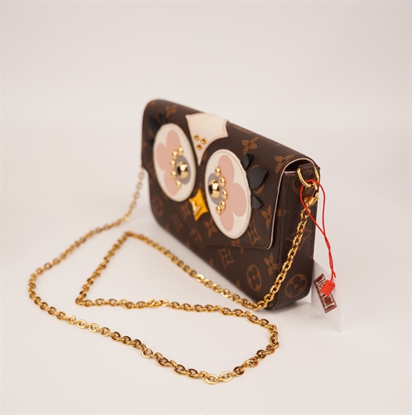 Túi LV set kẹp nách mắt cú lòng hồng+