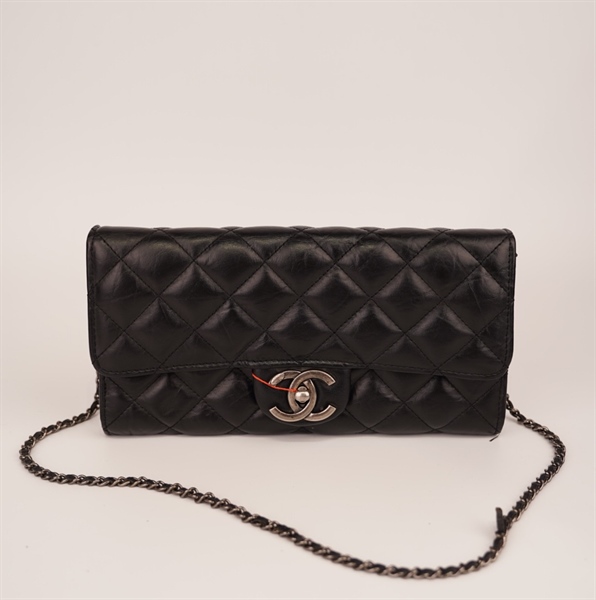 Túi Chanel kẹp nách chữ nhật đen dài ++