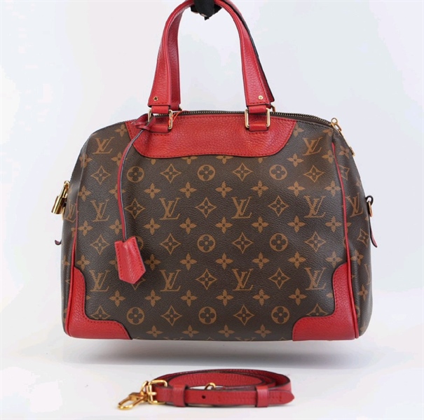 Túi LV hoa nâu viền đỏ KG+