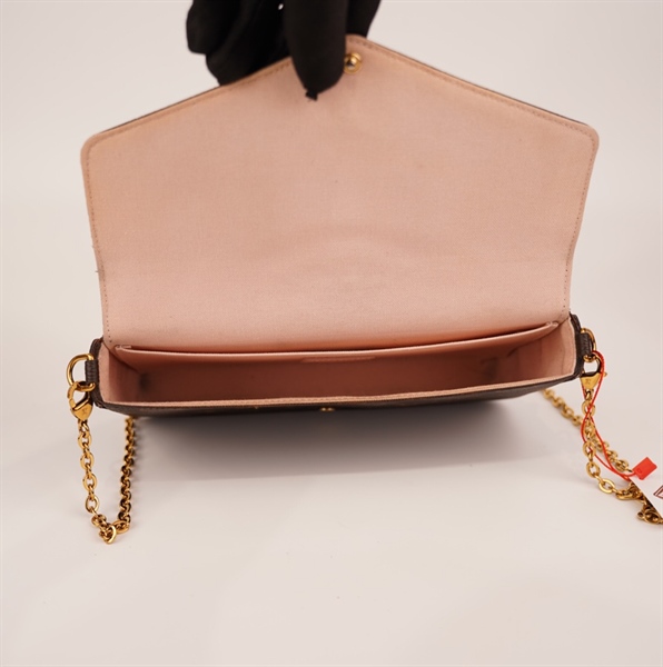 Túi LV set kẹp nách mắt cú lòng hồng+