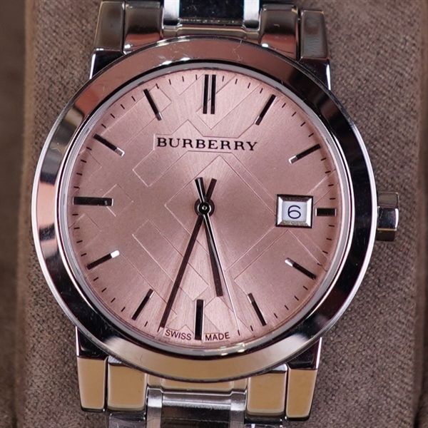 Đồng hồ nữ BBR mặt tròn ruby hồng KG+