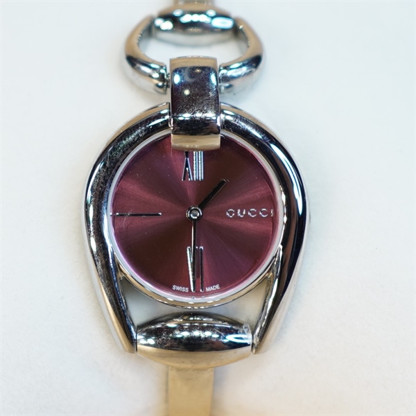 Đồng hồ nữ GG mặt tròn ruby hồng KG+