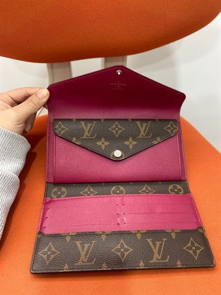 Ví LV Dỏ Phối Hoa Nâu+