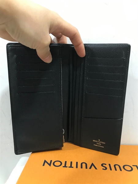 Ví Dài LV Ô Vuông Xanh Đen+