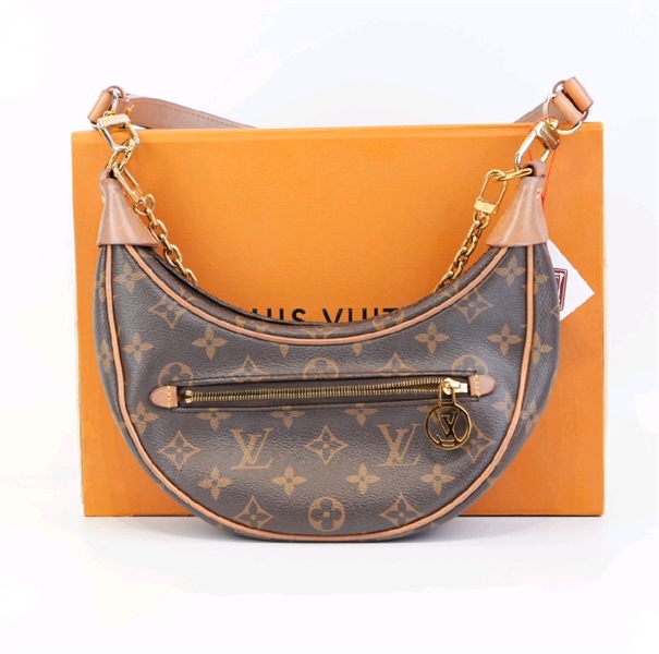 Túi LV bán nguyệt hoa nâu KG+