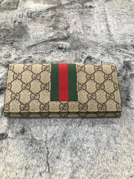 Ví GG Gập 2 Xám Phối Đỏ Xanh Rêu+