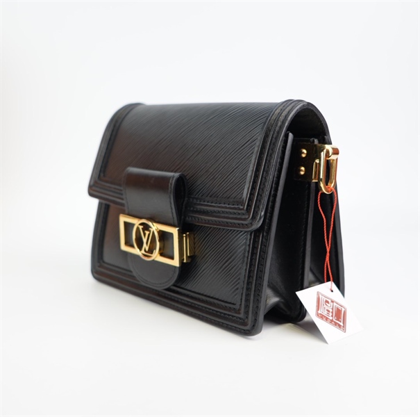 Túi LV đen khóa vàng sz 20cm +